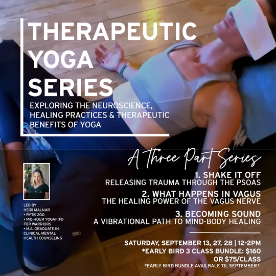 Therapeutic Yoga Series September 13, 27 & 28